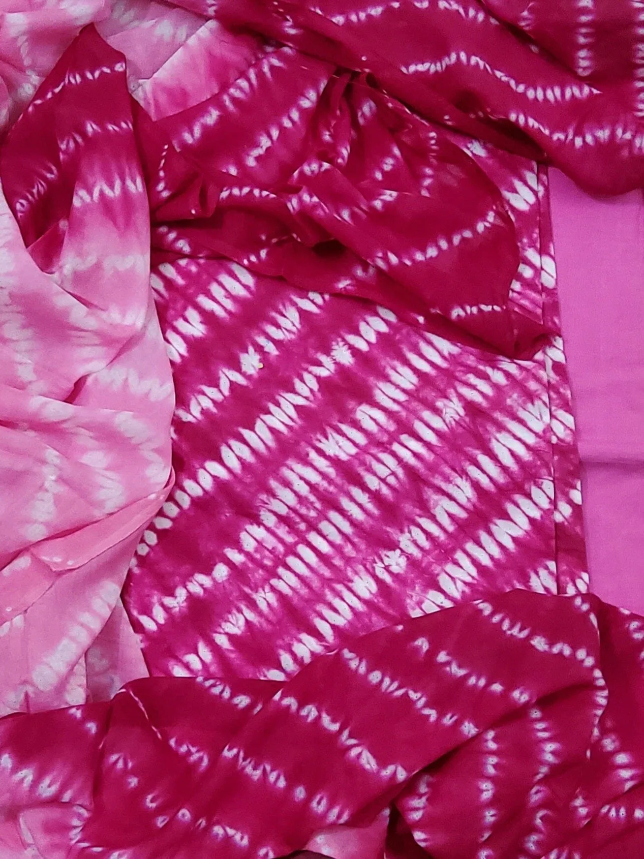 Tie and Dye Cotton Top Dupatta set
