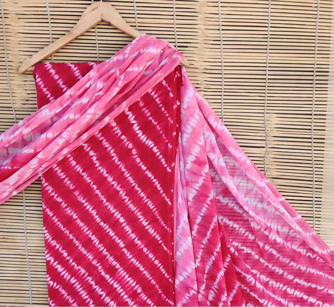 Tie and Dye Cotton Top Dupatta set