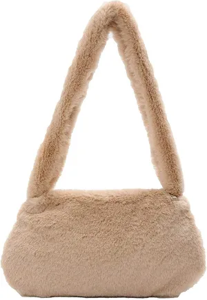 Tote Bag for Women Furry Fashion Portable Shoulder Ladies Messenger Underarm Wild Bag