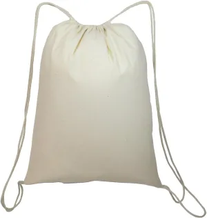 ToteBagFactory Promotional Priced Cotton Drawstring Bags Backpacks Art Craft One Size