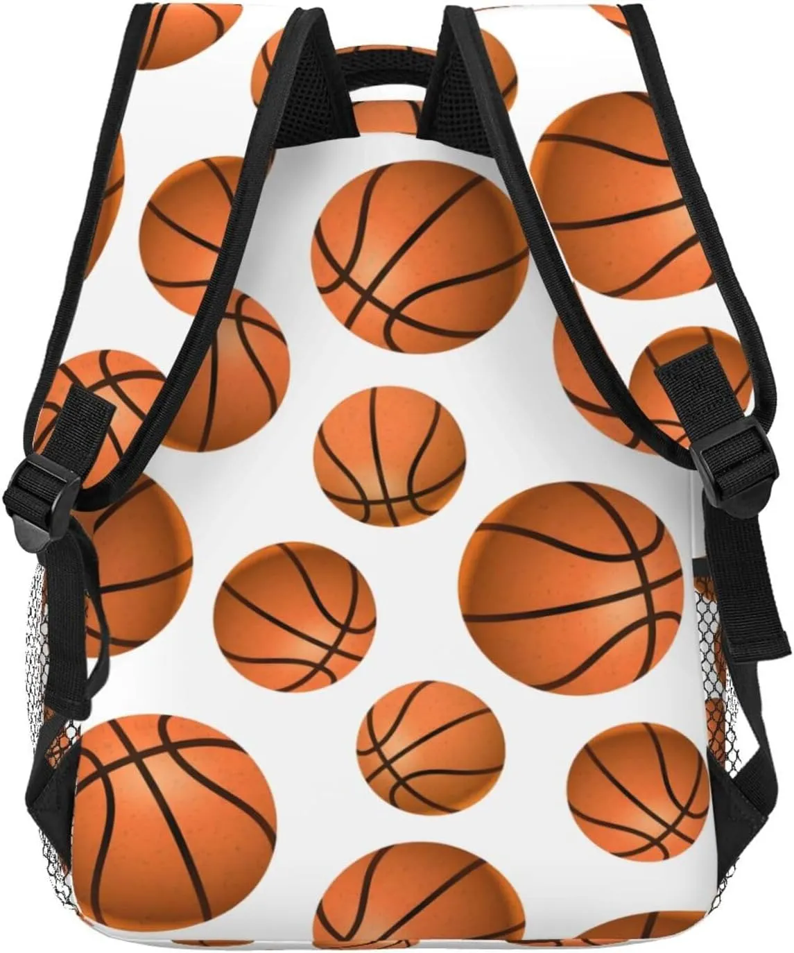 Travel Laptop Backpack for Women Lightweight College Backpack Adjustable Fits 15.6 Inch Laptop Bag Waterproof Computer Bag for Men, Work, Gym - Basketball