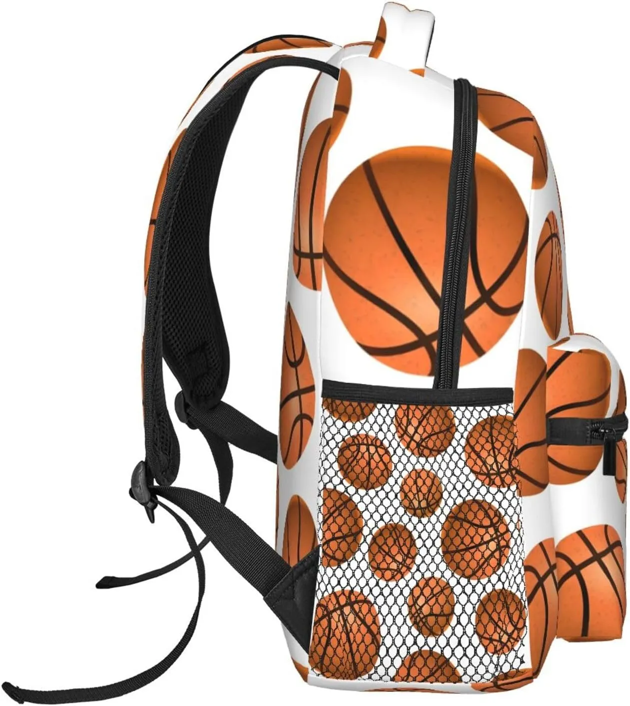 Travel Laptop Backpack for Women Lightweight College Backpack Adjustable Fits 15.6 Inch Laptop Bag Waterproof Computer Bag for Men, Work, Gym - Basketball