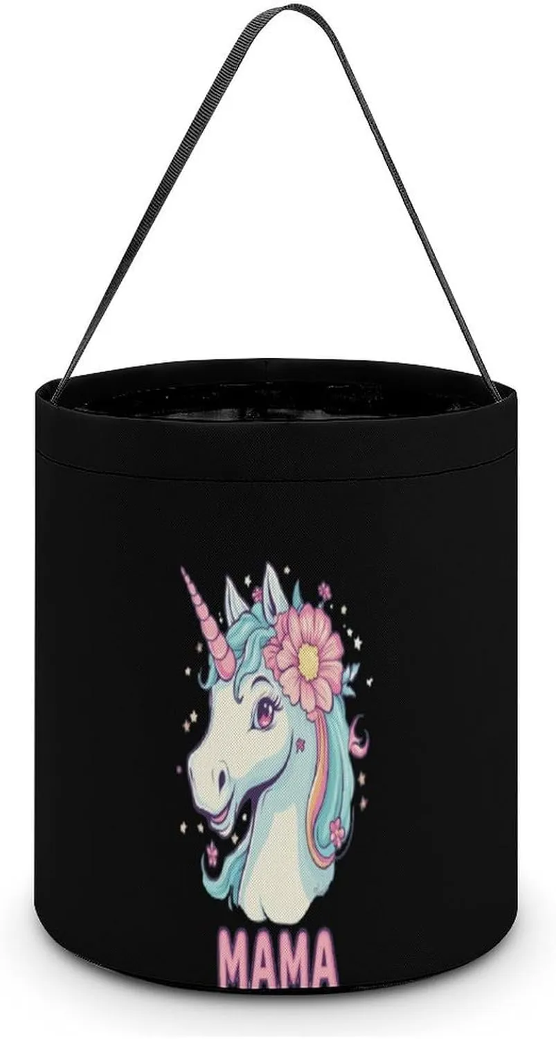 Un-icorn Mama Halloween Candy Bag Candy Tote Bucket Gift Bags Party Supplies for Women Men