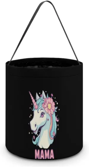 Un-icorn Mama Halloween Candy Bag Candy Tote Bucket Gift Bags Party Supplies for Women Men