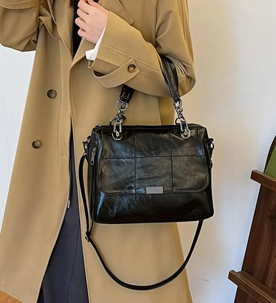 Vegan Leather Totes for Women Large Shouler Bag Fashion Crossbody Bag Purse Top Handle Satchel for Work Travel