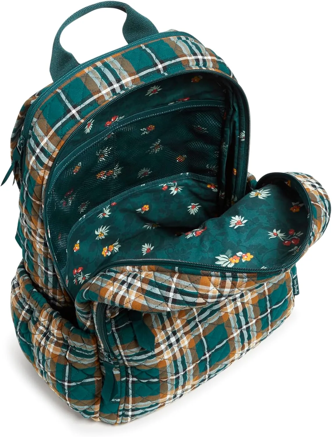 Vera Bradley Iconic Campus Backpack, Signature Cotton, Orchard Plaid