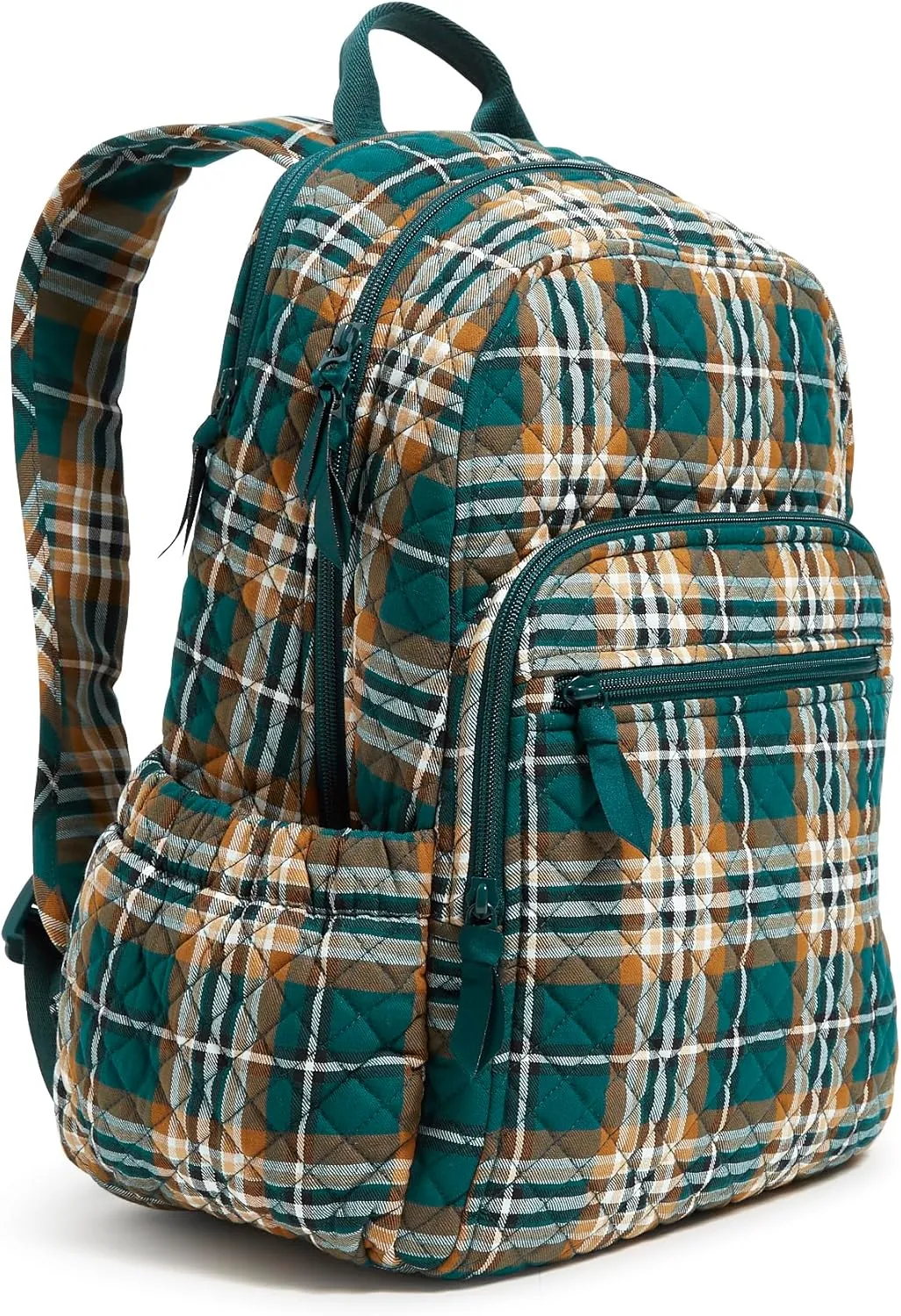Vera Bradley Iconic Campus Backpack, Signature Cotton, Orchard Plaid