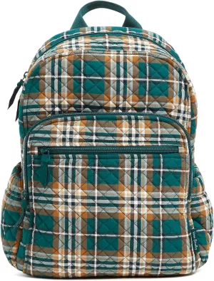 Vera Bradley Iconic Campus Backpack, Signature Cotton, Orchard Plaid