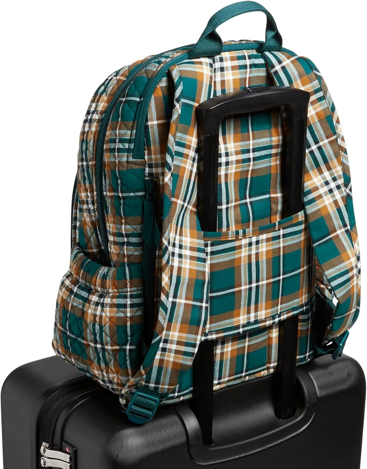 Vera Bradley Iconic Campus Backpack, Signature Cotton, Orchard Plaid