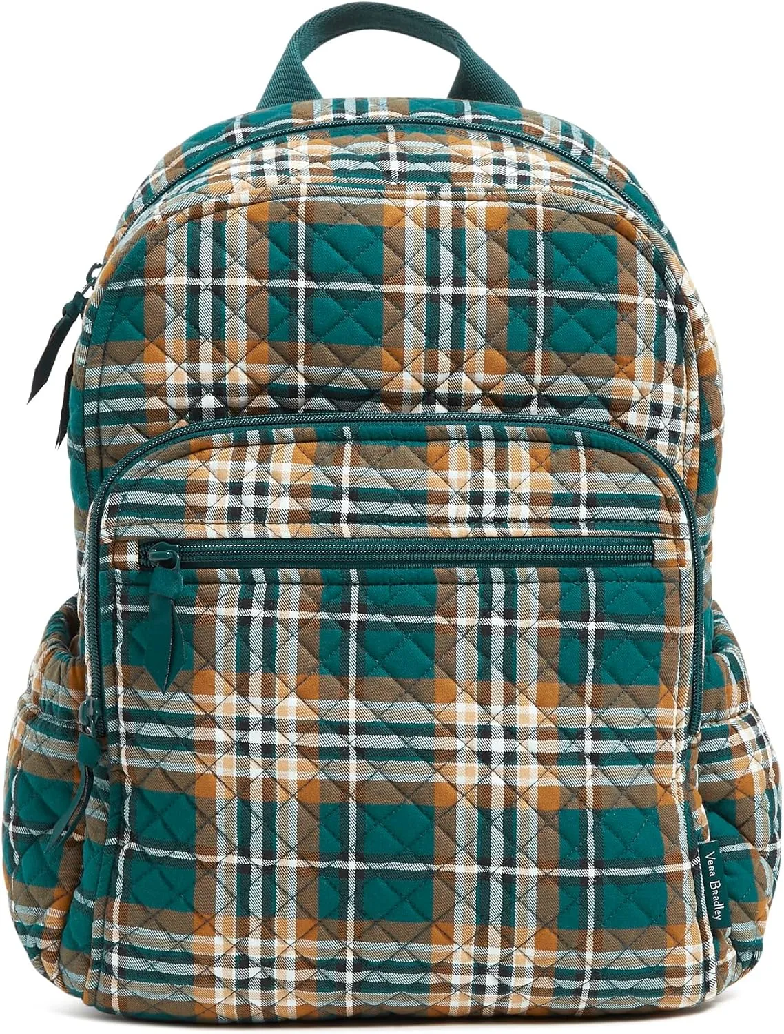 Vera Bradley Iconic Campus Backpack, Signature Cotton, Orchard Plaid