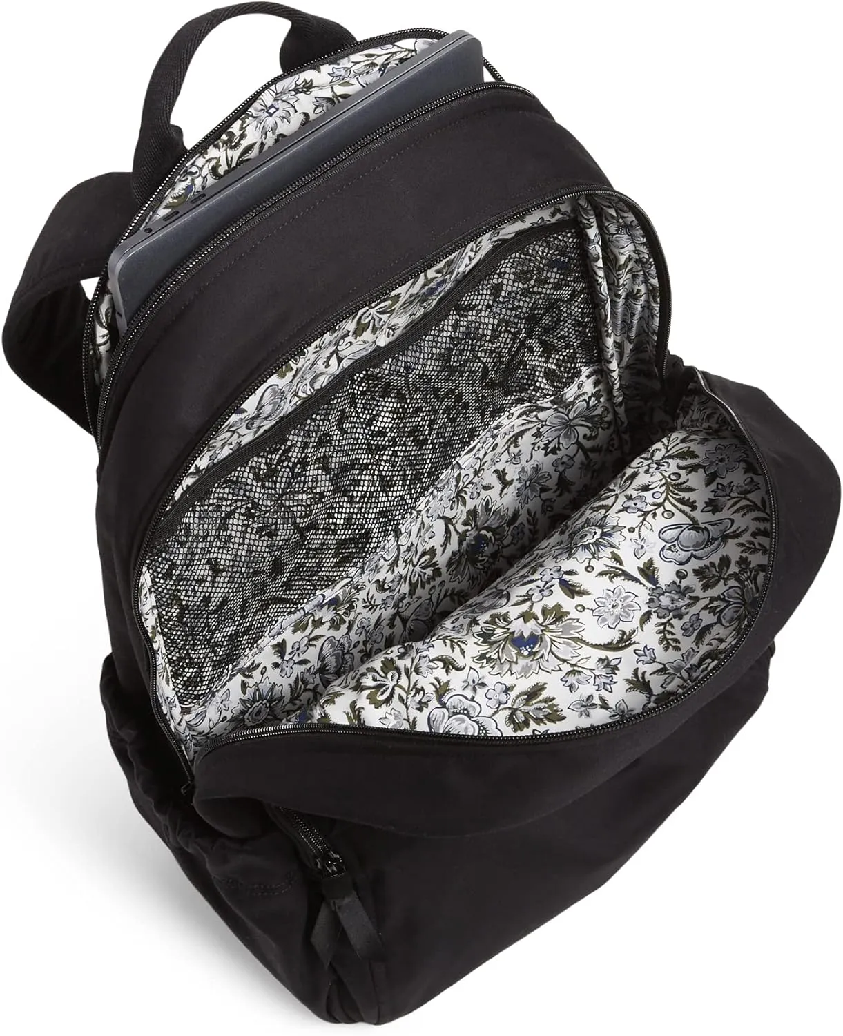 Vera Bradley Women's Cotton Campus Backpack, Black, One Size