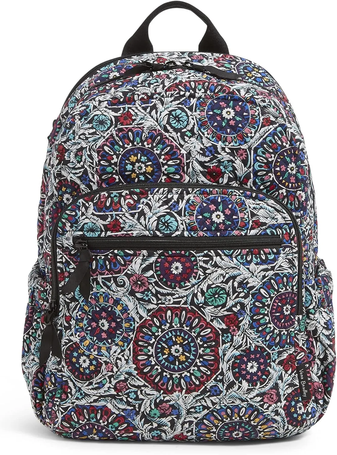 Vera Bradley Women's Cotton Campus Backpack, Stained Glass Medallion - Recycled Cotton, One Size