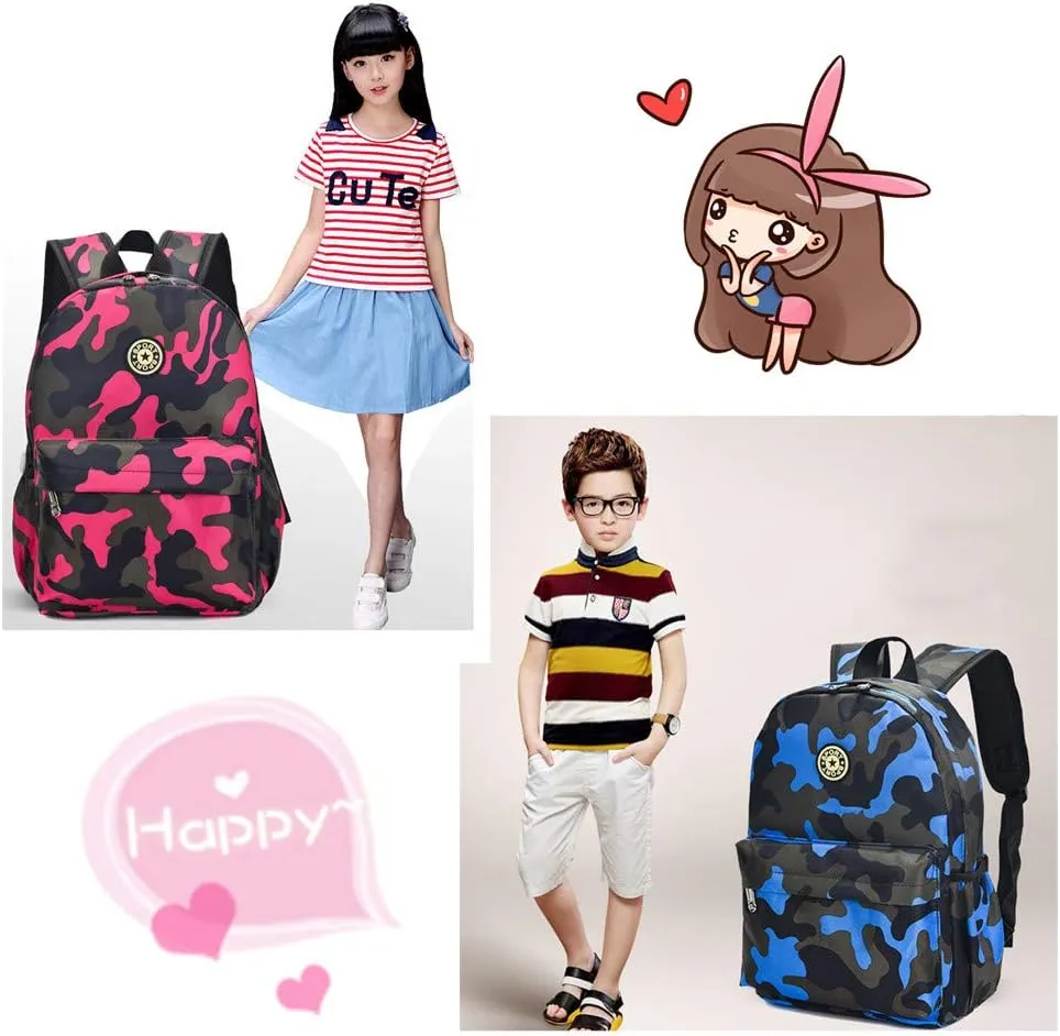 VIDOSCLA Camouflage Backpacks for Preschool Students Schoolbag Boys Bookbag for Kids