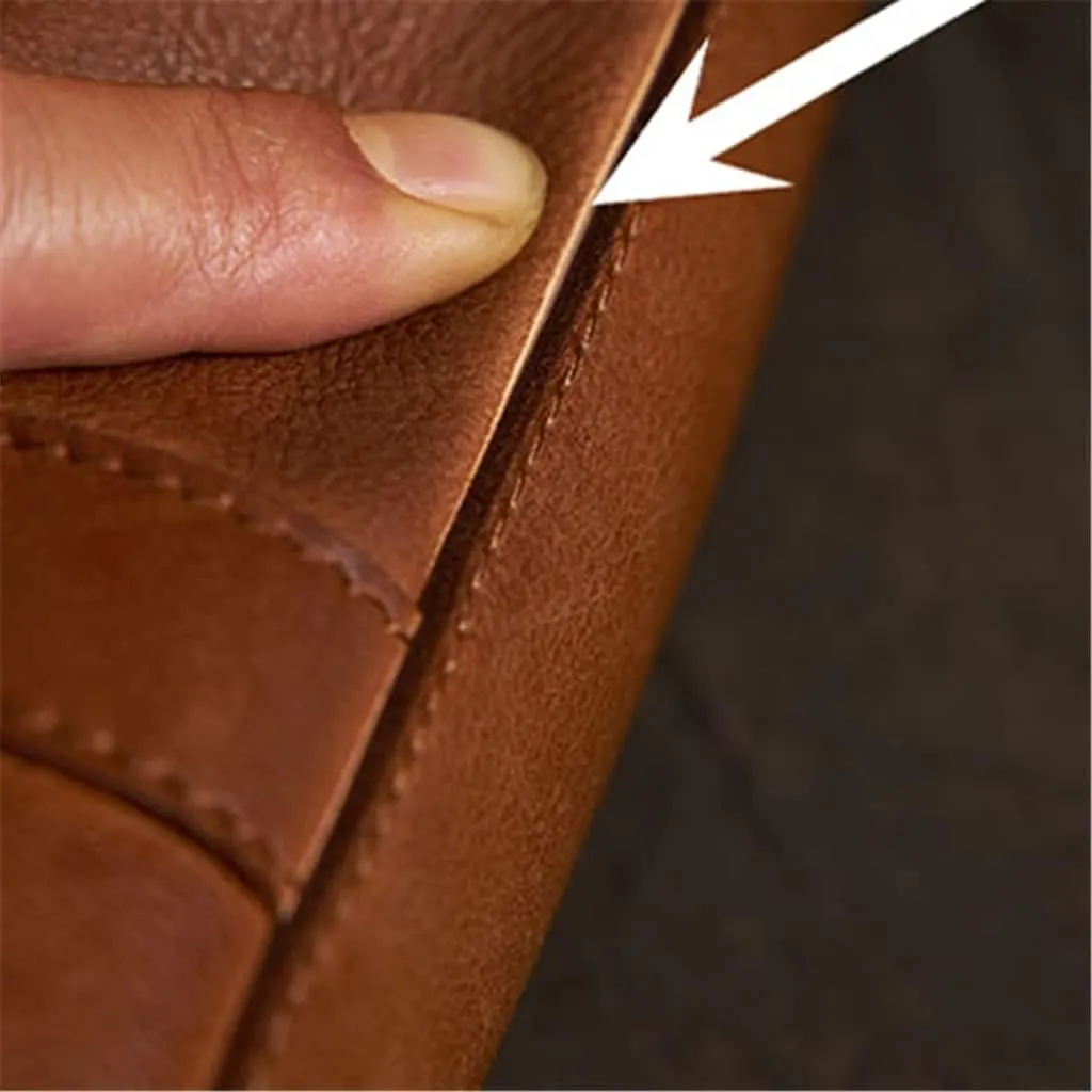 Vintage Briefcase Men Shoulder Handmade Genuine Leather Bag Brown Laptop Business Bags Handbags Casual