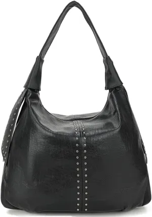 Vintage Handbags Womens Single Shoulder Tote Bag Vegan Leather Hobo Handbag Ladies Weekender Bag Rivet Totes Purse