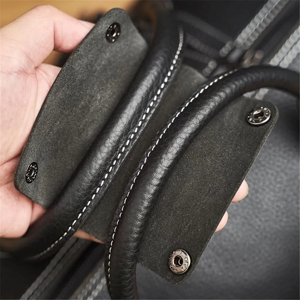 Vintage Men's Hand Luggage Bag Travel Bag Leather Large Capacity Single Shoulder Messenger For 15 Inch Laptop