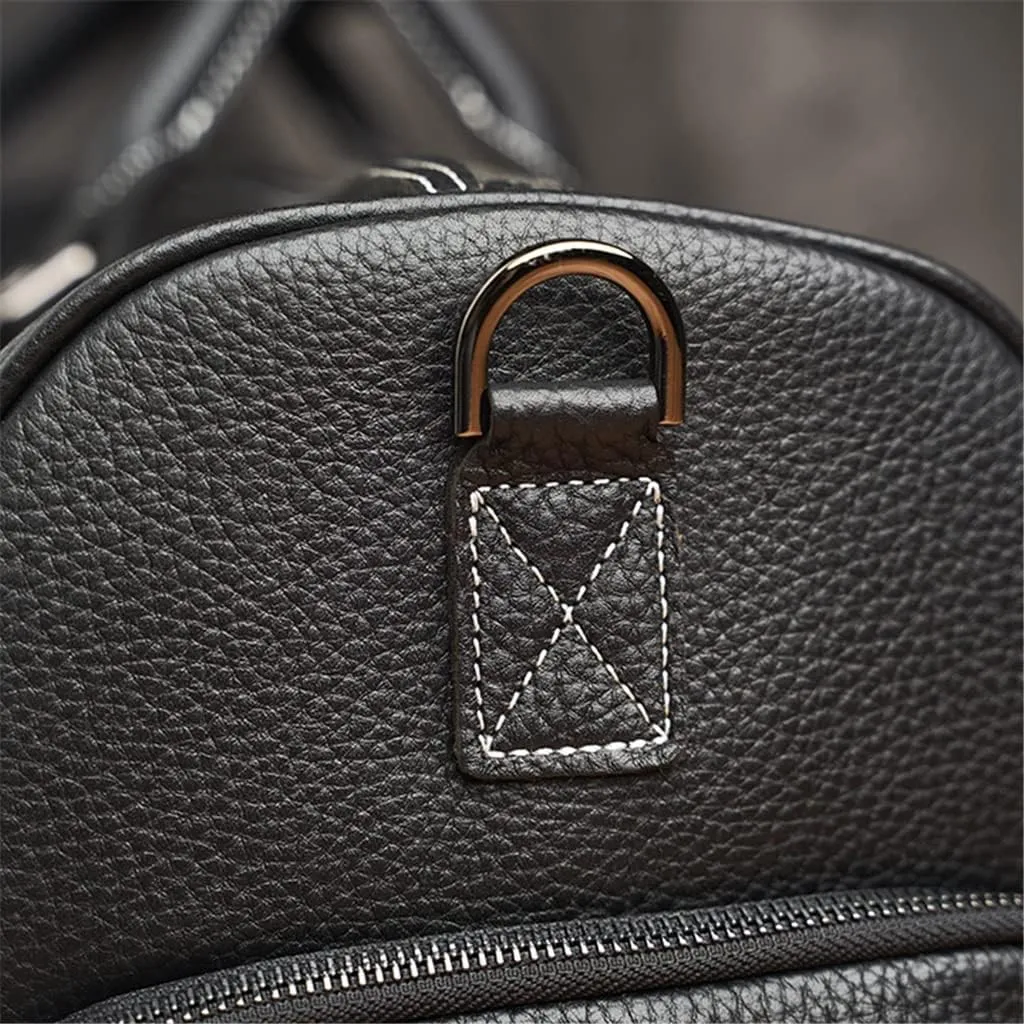 Vintage Men's Hand Luggage Bag Travel Bag Leather Large Capacity Single Shoulder Messenger For 15 Inch Laptop