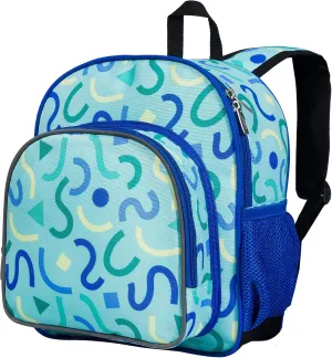 Wildkin 12-inch Kids Backpack  Padded, Adjustable, Ideal for Daycare & Travel (Confetti Blue)