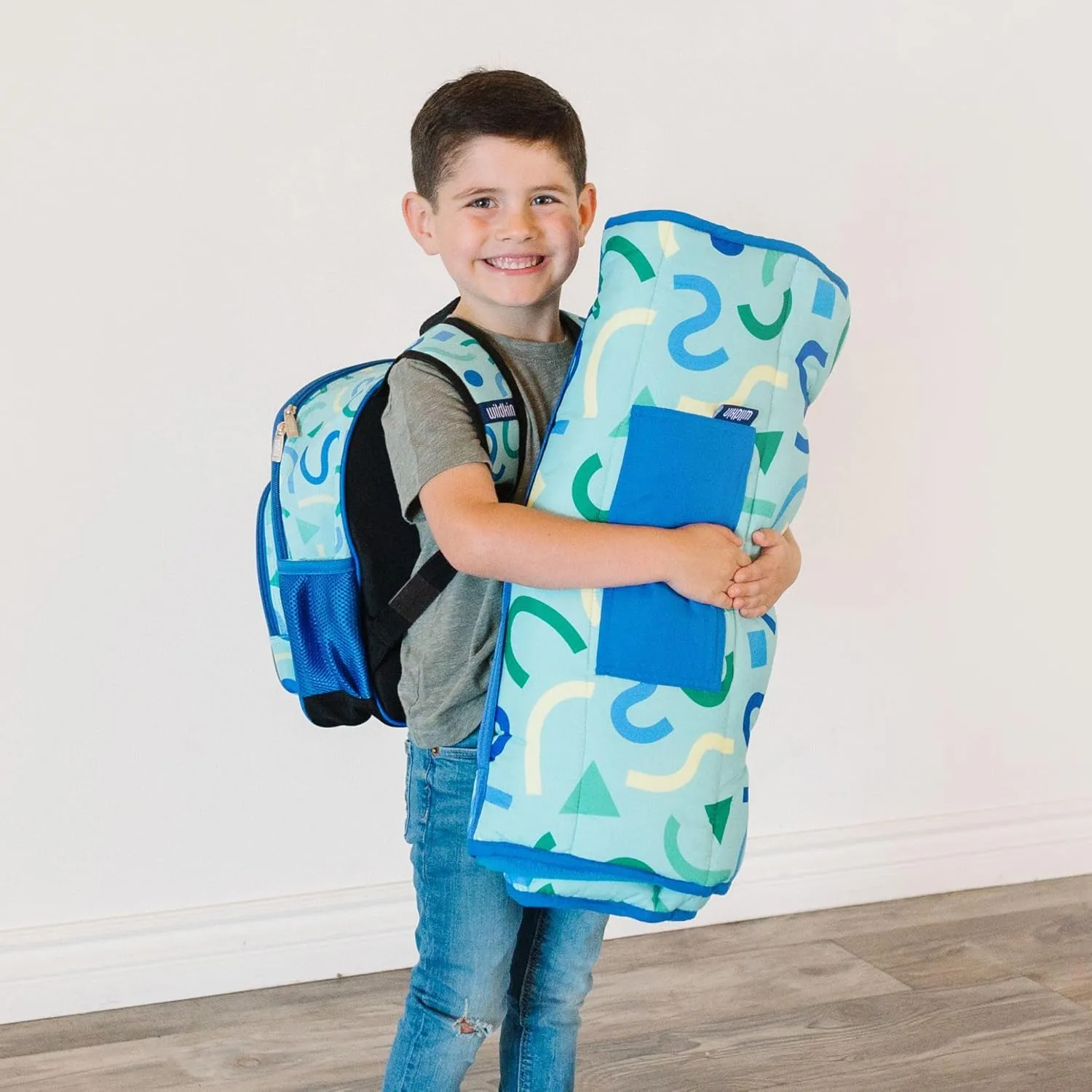 Wildkin 12-inch Kids Backpack  Padded, Adjustable, Ideal for Daycare & Travel (Confetti Blue)