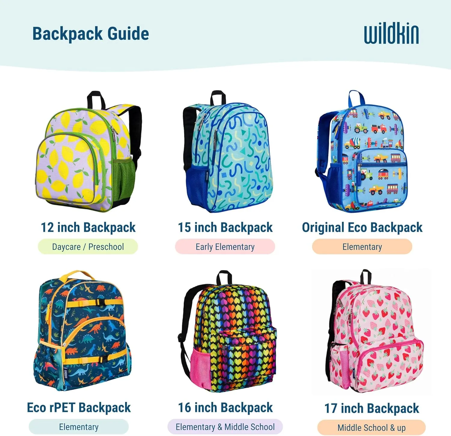 Wildkin 12-inch Kids Backpack  Padded, Adjustable, Ideal for Daycare & Travel - Dinomite Dinosaurs