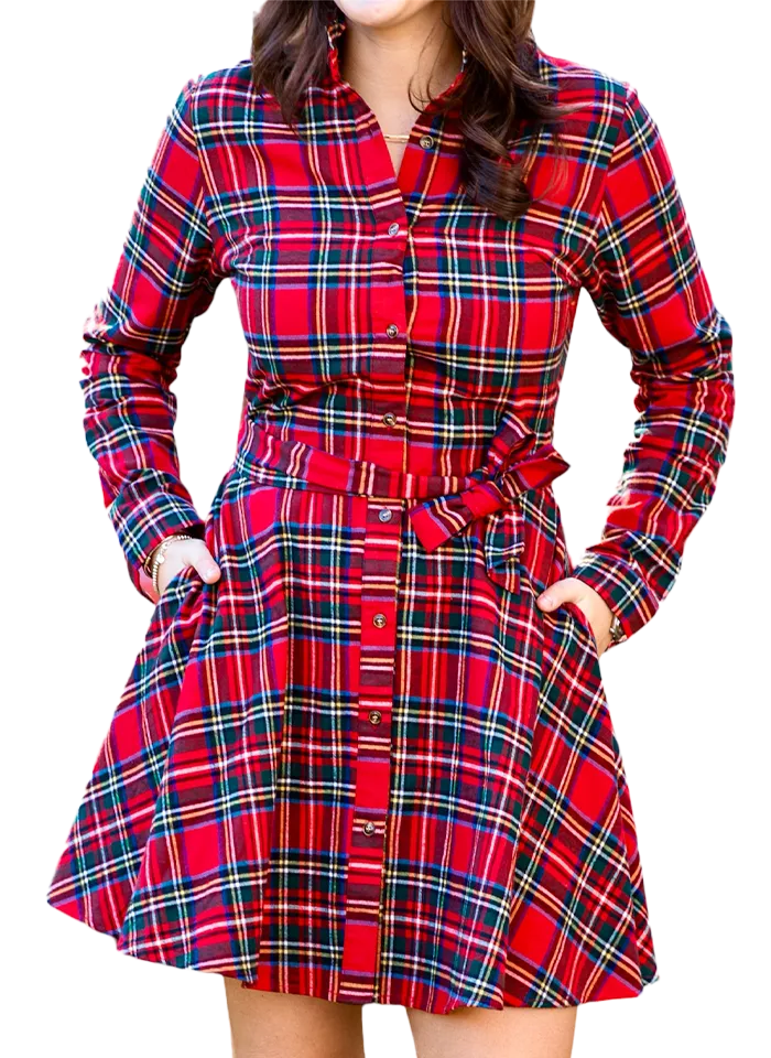 Winter Spice Flannel Dress
