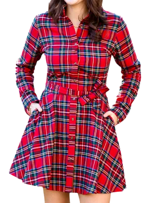 Winter Spice Flannel Dress