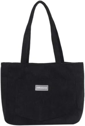Women Corduroy Tote Bag Large Shoulder Totes Bags Casual Shopping Work Handbag