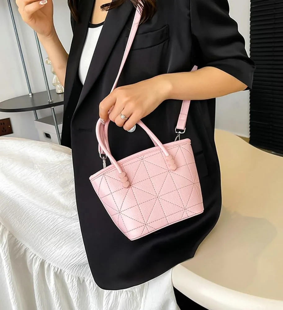 Womens Cute Shoulder Crossbody Bag Small PU Leather Totes Clutch Bucket Purse Handbag Designer Satchel