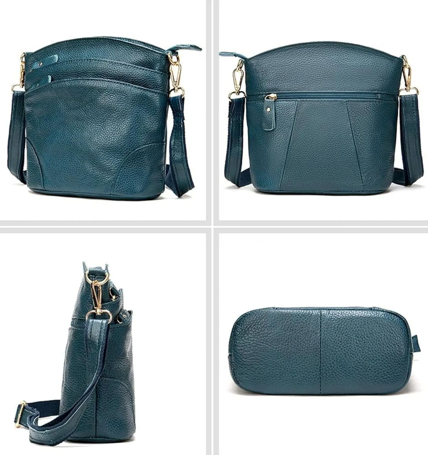 Women's Genuine Leather Handbags Hobo Bag Bucket Totes Fashion Shoulder Crossbody Bag Satchel Work Purse