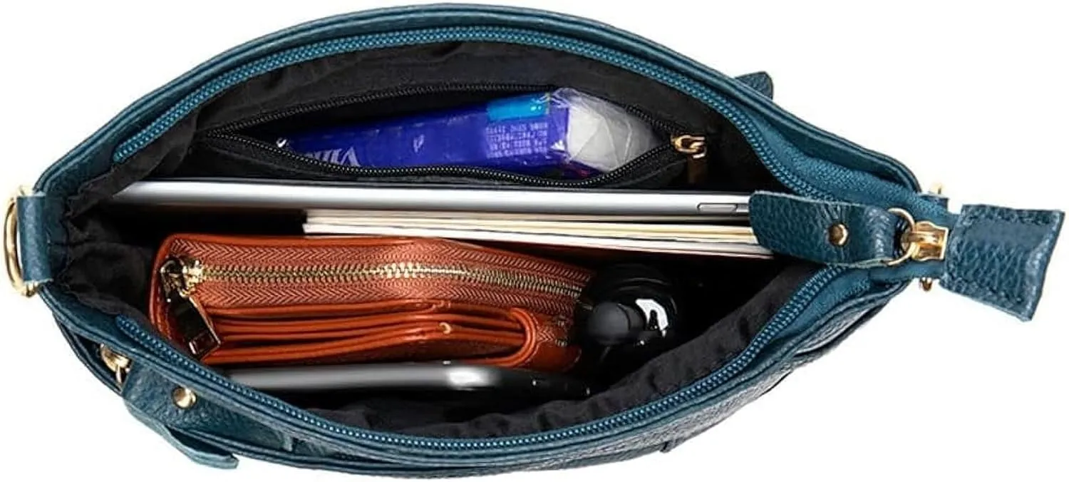 Women's Genuine Leather Handbags Hobo Bag Bucket Totes Fashion Shoulder Crossbody Bag Satchel Work Purse