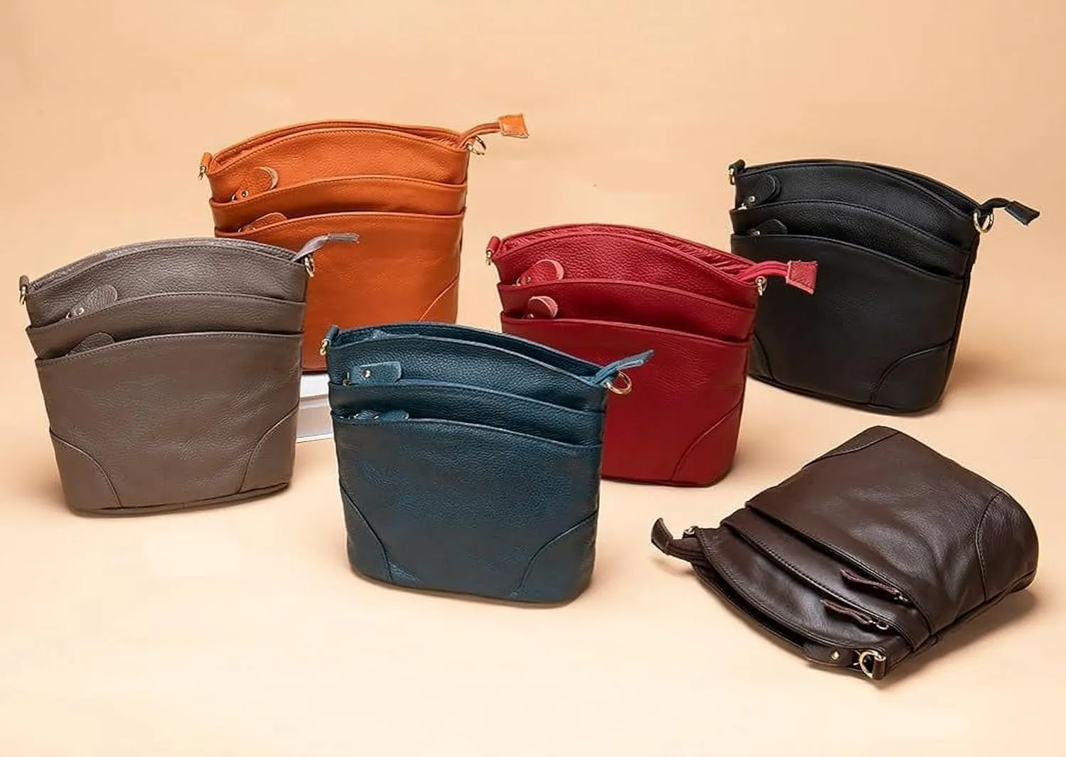 Women's Genuine Leather Handbags Hobo Bag Bucket Totes Fashion Shoulder Crossbody Bag Satchel Work Purse