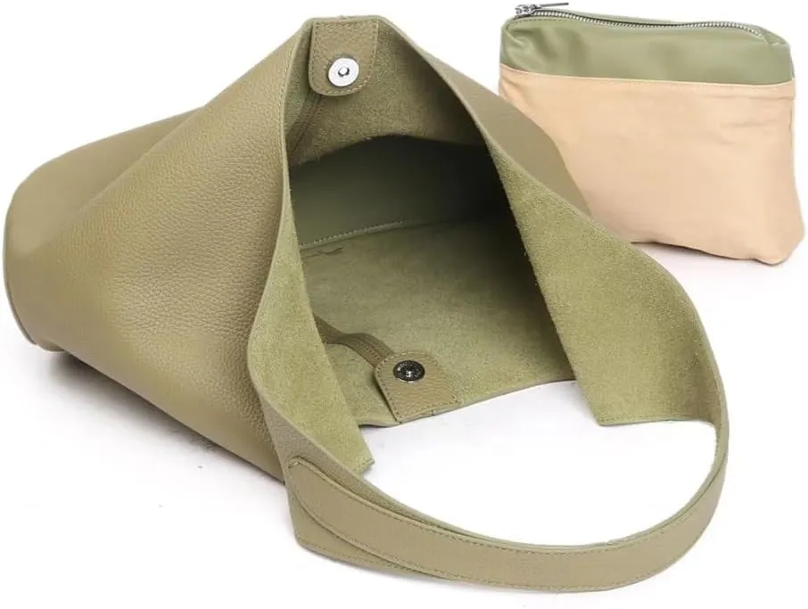 Women's Leather Large-capacity Shoulder Crossbody Bag Totes Hobo Versatile Bucket Bag Handbag Underarm Chic Stylish Luxury
