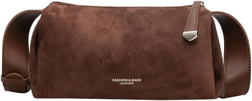 Women's Retro Shoulder Bag Totes Handbag Suede Bucket Underarm Purse Satchel Travel Winter Fall 2024