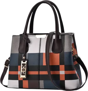 Womens Shoulder Shopping Handbags Roomy Multiple Pockets Bag Ladies Crossbody Purse Luxury Travel Bag(Coffee)