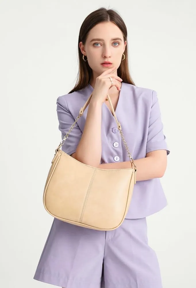 Women's Vegan Leather Shoulder Bag Fashion Crossbody Bag Wallet Totes Trendy Handbag Underarm Purse Satchel